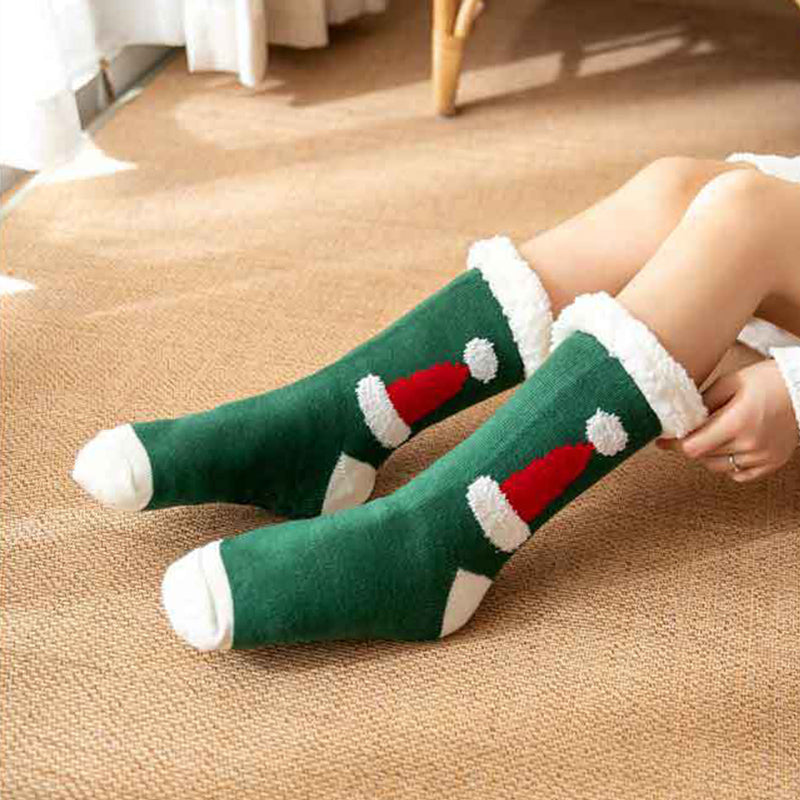 Weihnachten heißer Verkauf Rentier gepolsterte Baumwollsocken