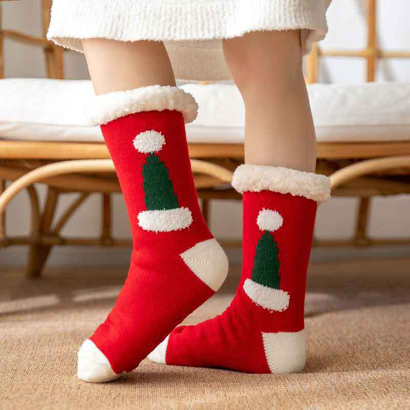 Weihnachten heißer Verkauf Rentier gepolsterte Baumwollsocken