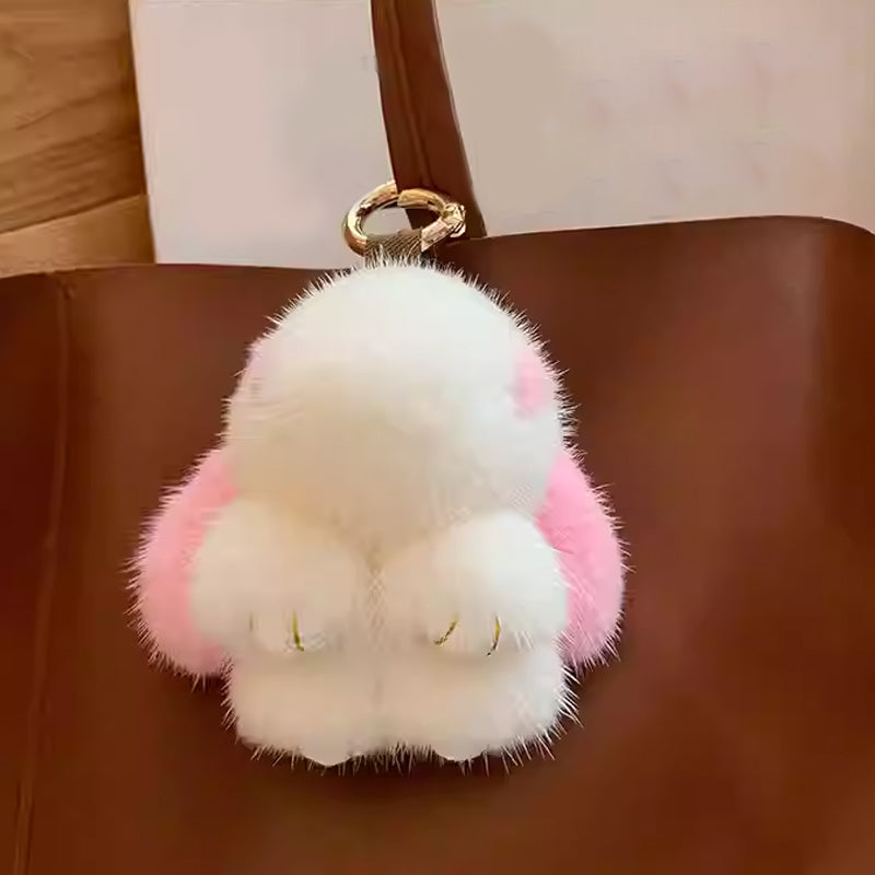 Handgefertigte weiche Hasen-PomPom-Anhänger (Verpackte Version)
