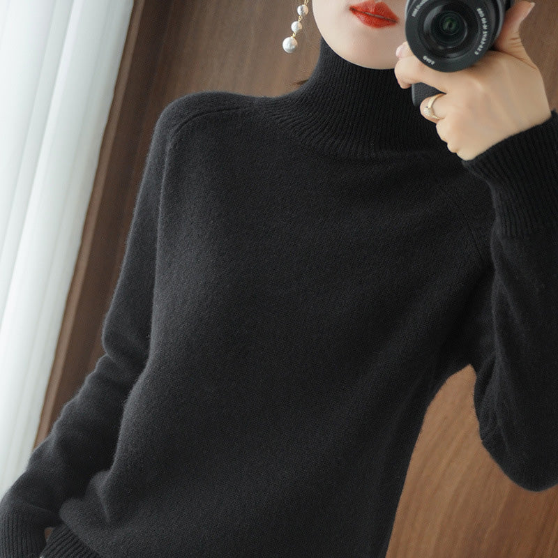 Solider Rollkragenpullover für Damen