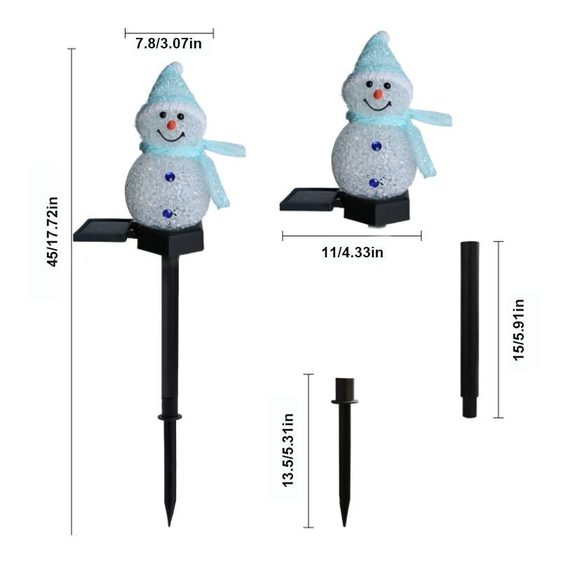 Wasserdichte Solar Schneemann Lampe