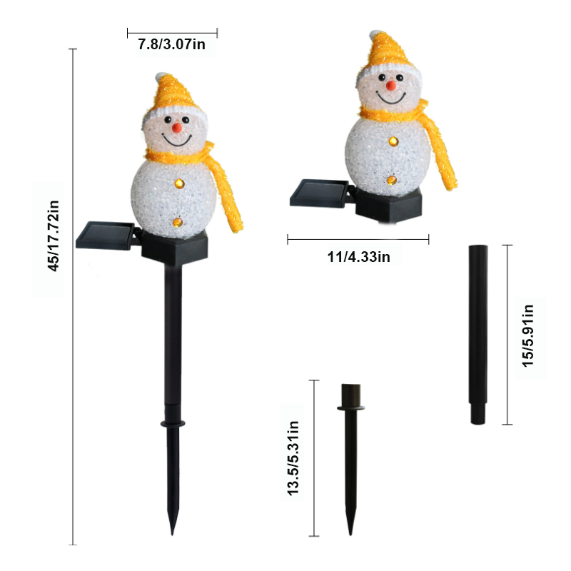 Wasserdichte Solar Schneemann Lampe