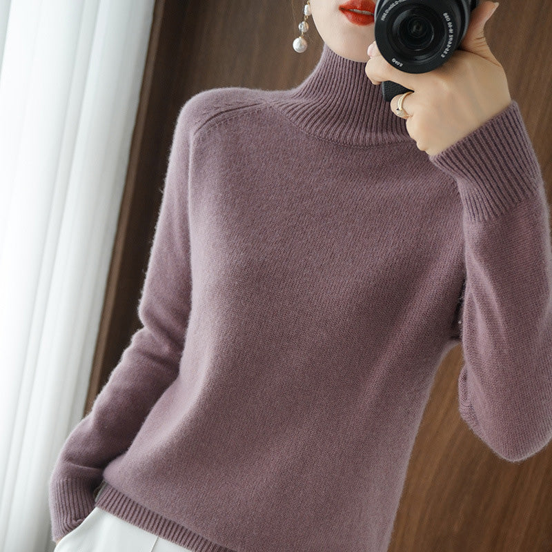 Solider Rollkragenpullover für Damen