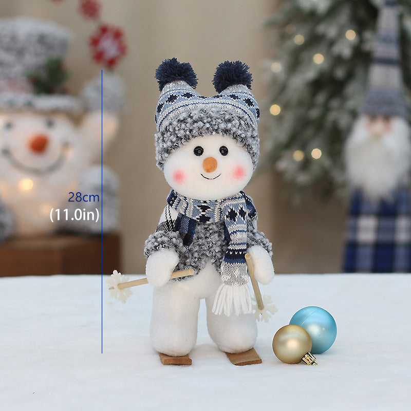 Weihnachtsblaue neue Stoffpuppe