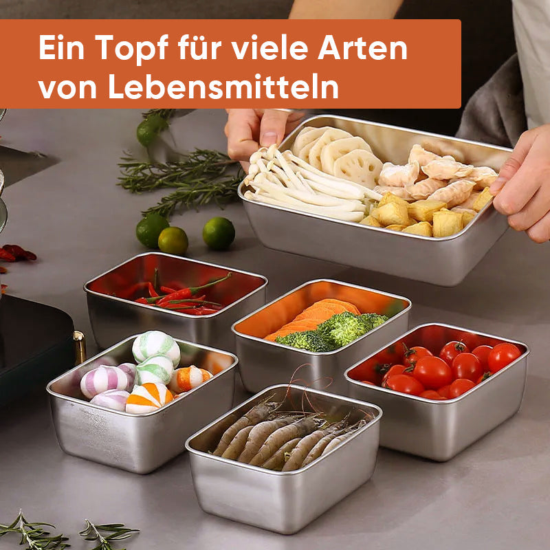 Vorratsbehälter für Lebensmittel aus Edelstahl