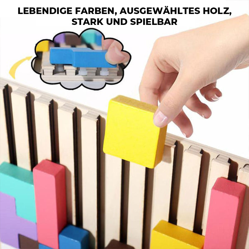 Holzpuzzle-Set zum Stapeln