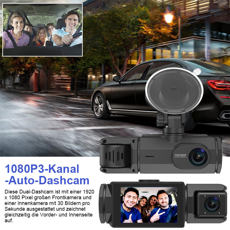 3-Objektiv-Auto-DVR-Dashcam