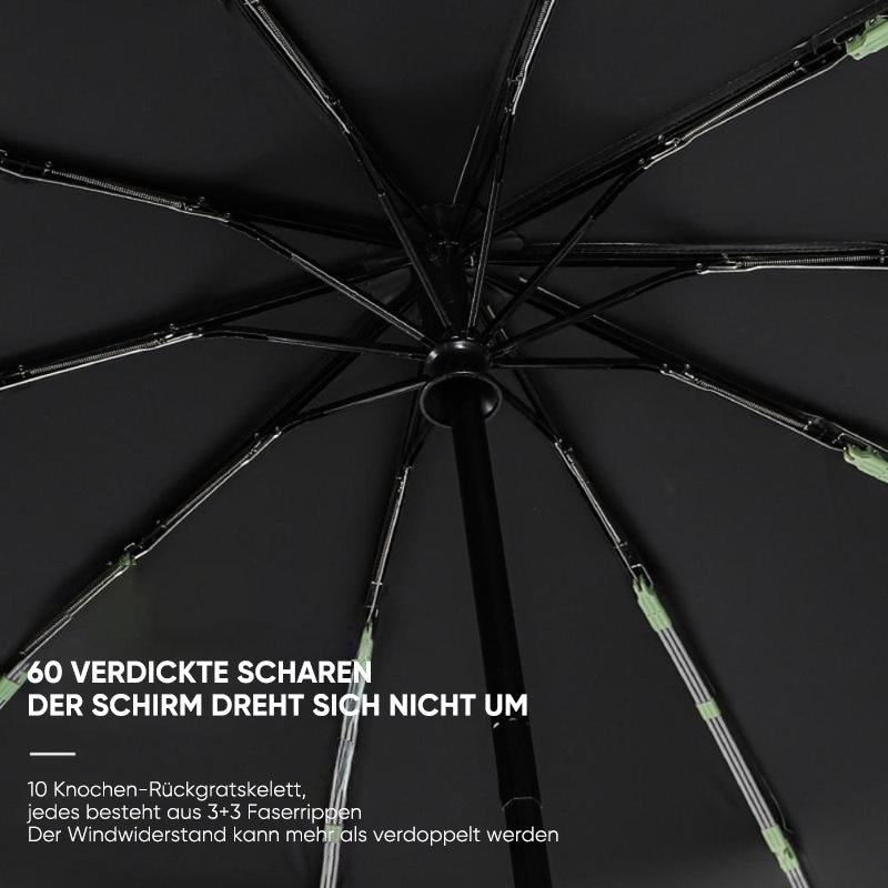 Kreativer winddichter, verstärkter Regenschirm mit Ringschnalle
