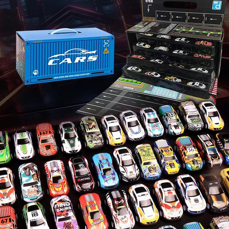 48 Spielzeug-Rennautos aus Legierung