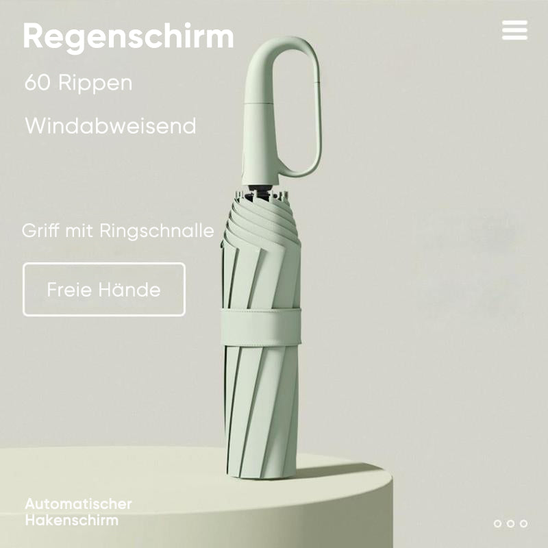 Kreativer winddichter, verstärkter Regenschirm mit Ringschnalle