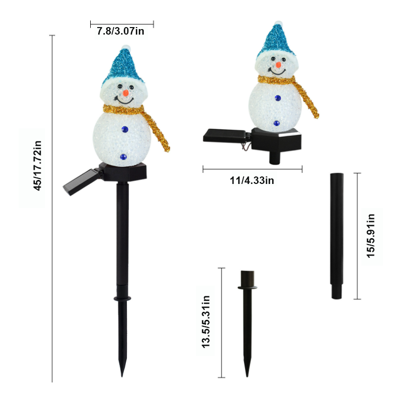 Wasserdichte Solar Schneemann Lampe
