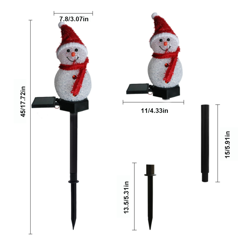 Wasserdichte Solar Schneemann Lampe