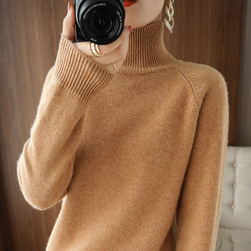 Solider Rollkragenpullover für Damen