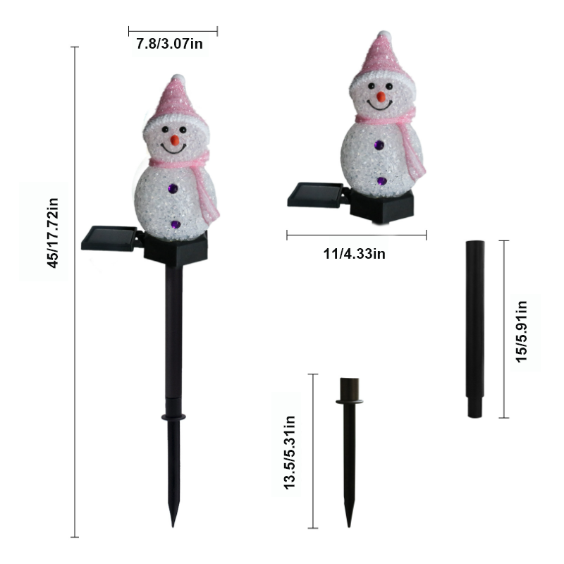 Wasserdichte Solar Schneemann Lampe