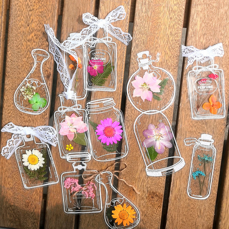 🌸Transparente Trockenblumen-Lesezeichen(mit kostenlosem 10-m-Band)🦋