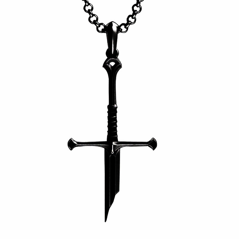 Zerbrochenes Schwert-Kreuz-Halskette