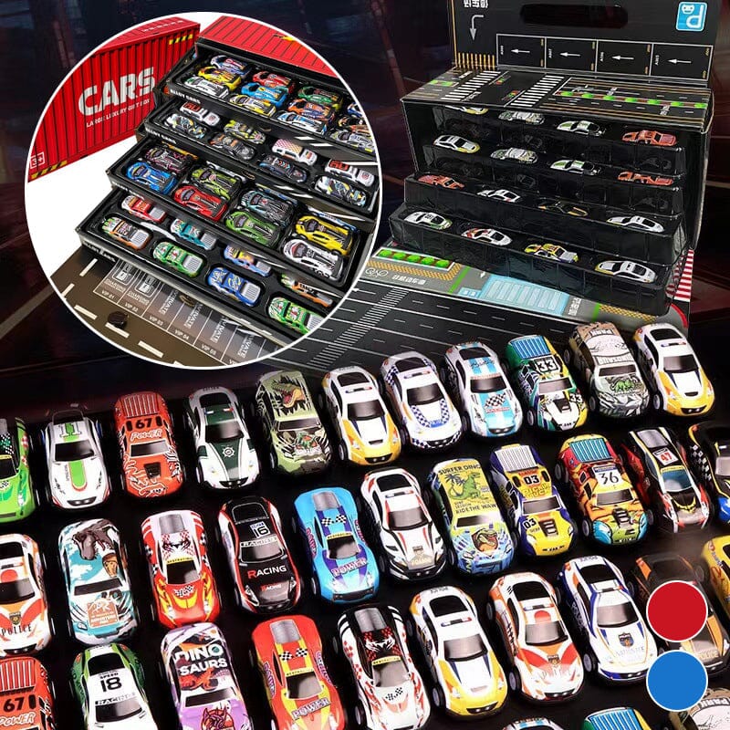 48 Spielzeug-Rennautos aus Legierung