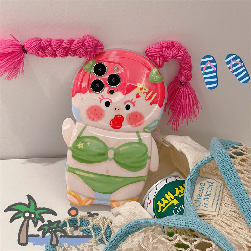 Geflochtenem Bikini-Mädchen Niedliche Handyhülle