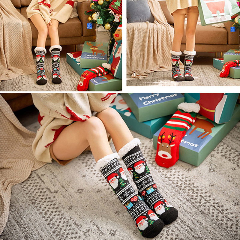 Weihnachten heißer Verkauf Rentier gepolsterte Baumwollsocken