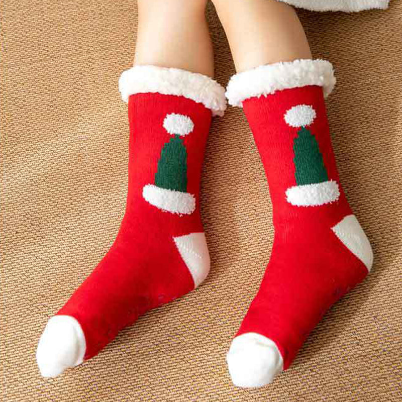 Weihnachten heißer Verkauf Rentier gepolsterte Baumwollsocken