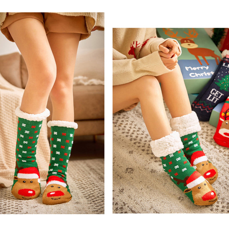 Weihnachten heißer Verkauf Rentier gepolsterte Baumwollsocken