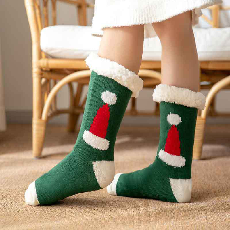 Weihnachten heißer Verkauf Rentier gepolsterte Baumwollsocken