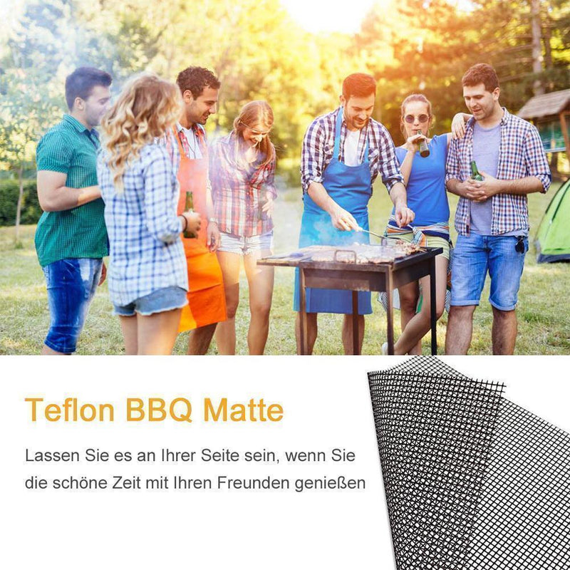 Teflon Netz Grillmatte antihaft wiederverwendbar, eckig 33x40 cm