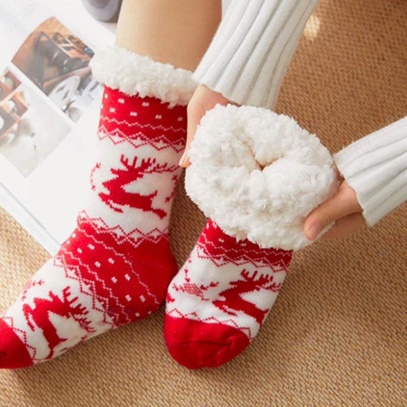 Weihnachten heißer Verkauf Rentier gepolsterte Baumwollsocken