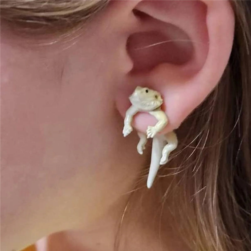 Kreative Eidechsen-Ohrstecker