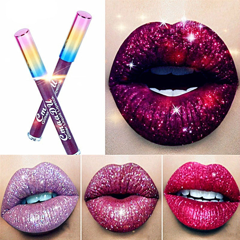 Glitzernder wasserfester langanhaltender Lipgloss