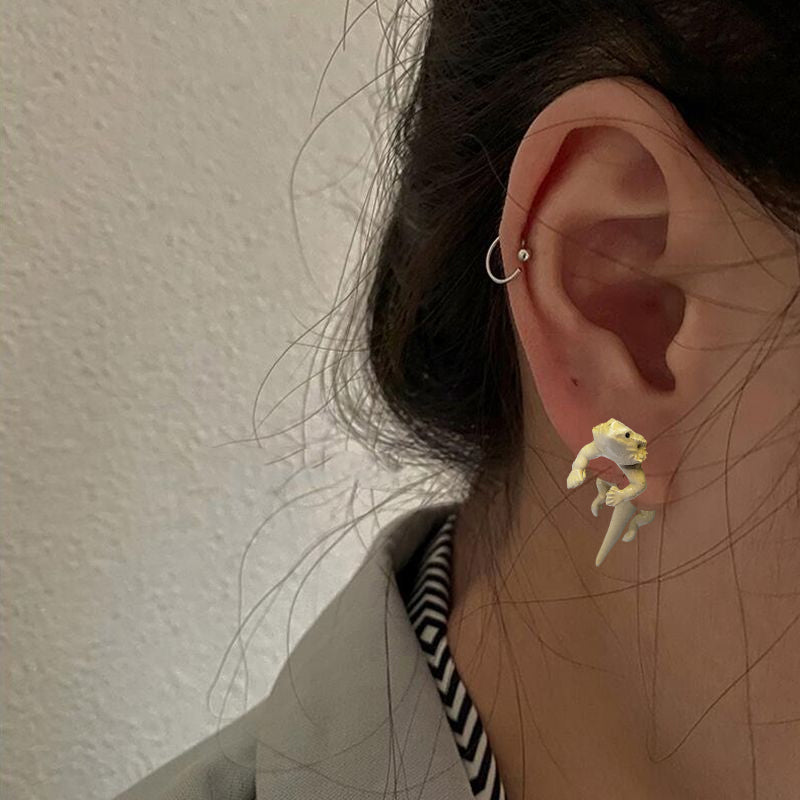 Kreative Eidechsen-Ohrstecker