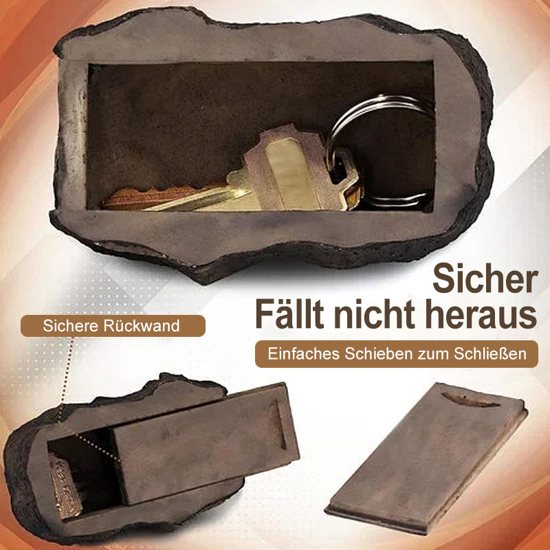 Kreativer Schlüsselkasten in Steinform