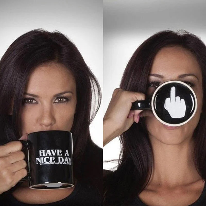 🖤Lustige Mittelfinger-Tasse