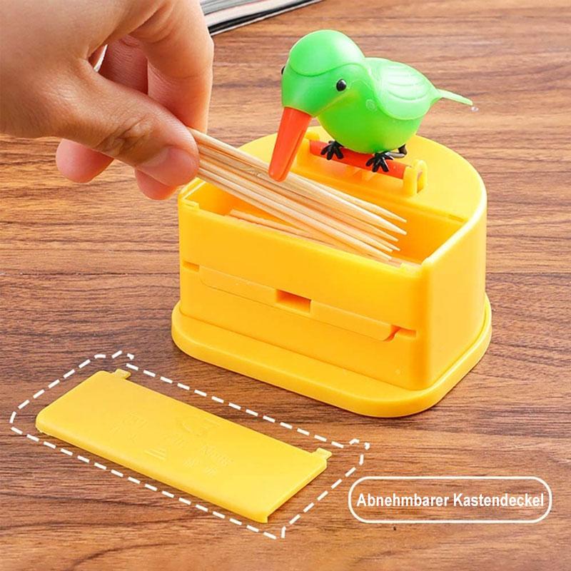 Kreativer automatischer Zahnstocherbox-Karikaturvogel