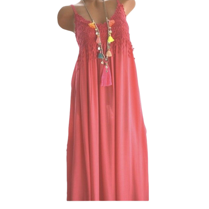 Langes Spitzenkleid