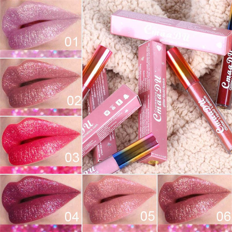 Glitzernder wasserfester langanhaltender Lipgloss