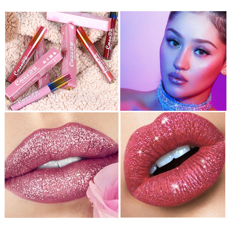 Glitzernder wasserfester langanhaltender Lipgloss