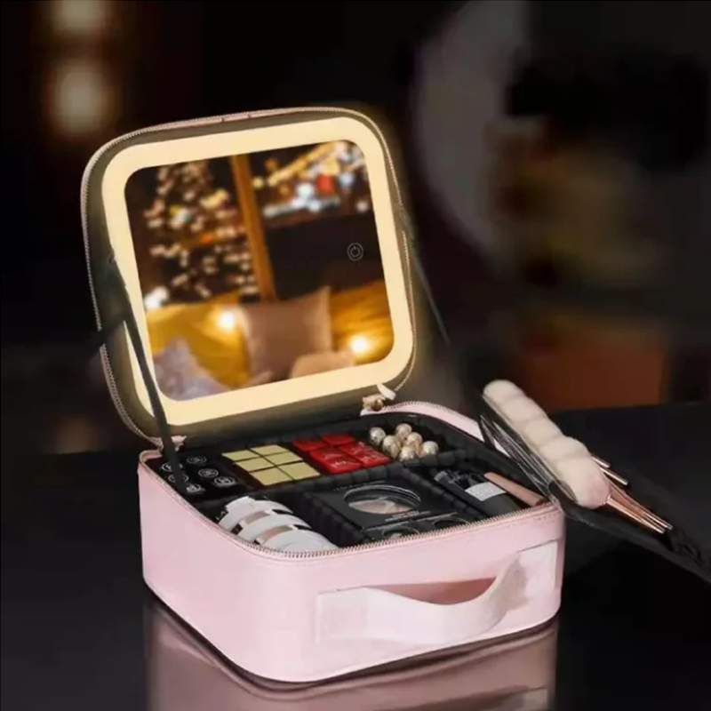 Schminktasche mit LED-Spiegel