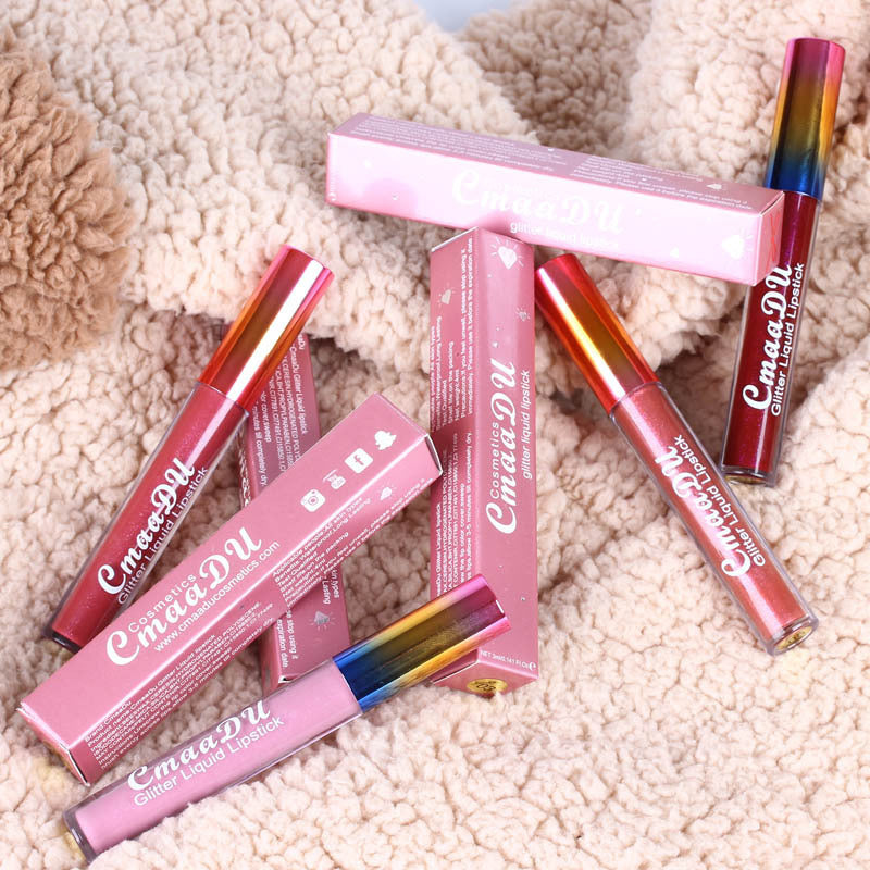 Glitzernder wasserfester langanhaltender Lipgloss