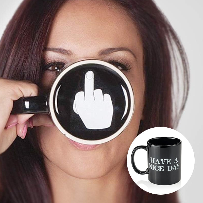 🖤Lustige Mittelfinger-Tasse