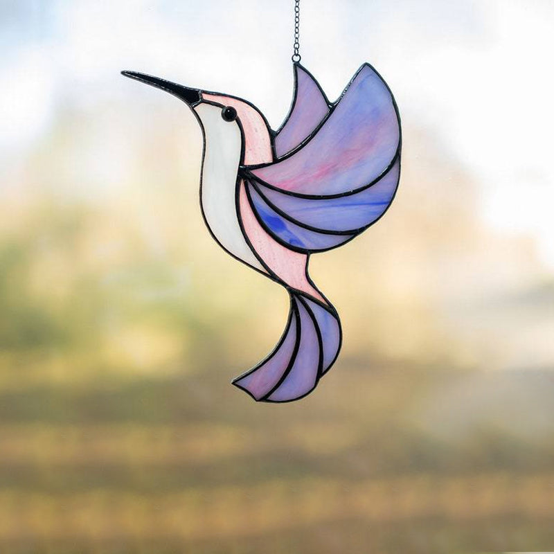 Farbenfrohe Kolibri-Windspiele aus Acryl