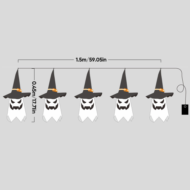 Halloween-hängende leuchtende Hexenhut-dekorative Lichter