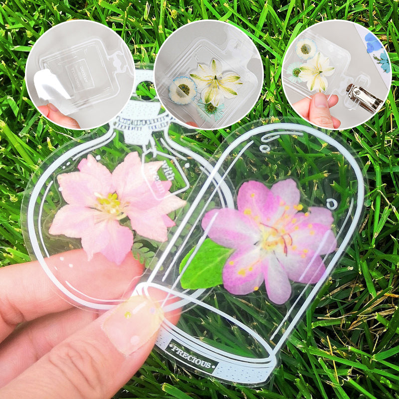 🌸Transparente Trockenblumen-Lesezeichen(mit kostenlosem 10-m-Band)🦋