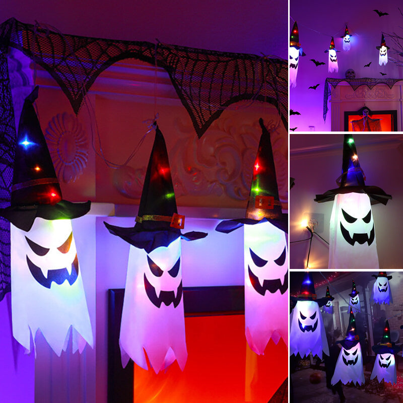 Halloween-hängende leuchtende Hexenhut-dekorative Lichter