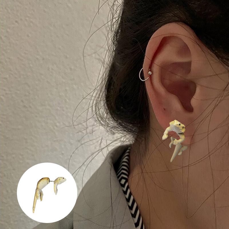 Kreative Eidechsen-Ohrstecker