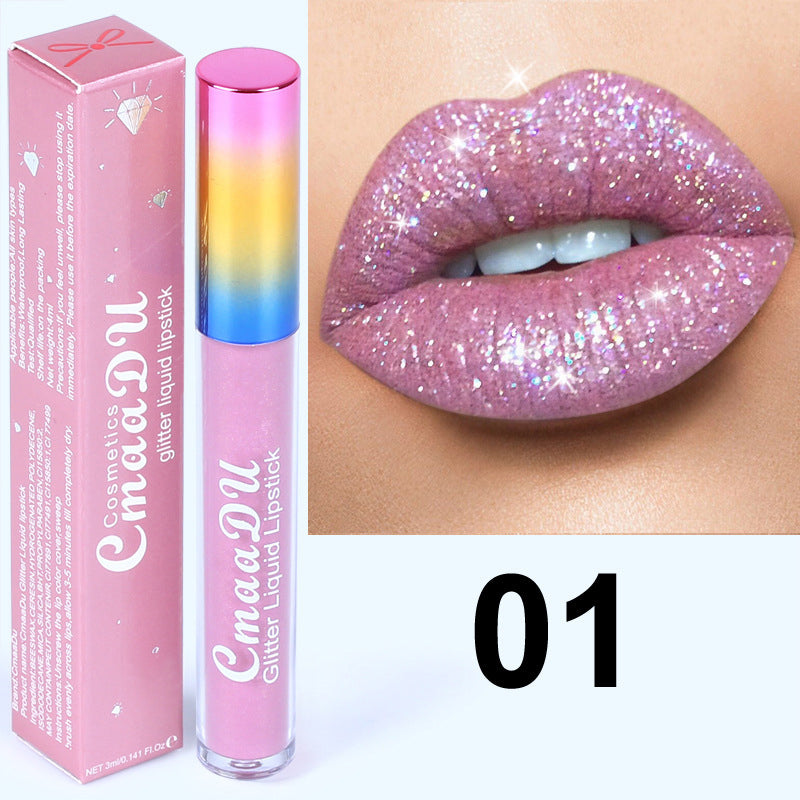 Glitzernder wasserfester langanhaltender Lipgloss
