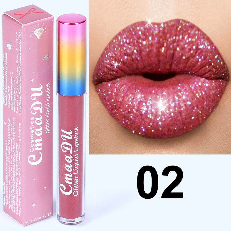 Glitzernder wasserfester langanhaltender Lipgloss