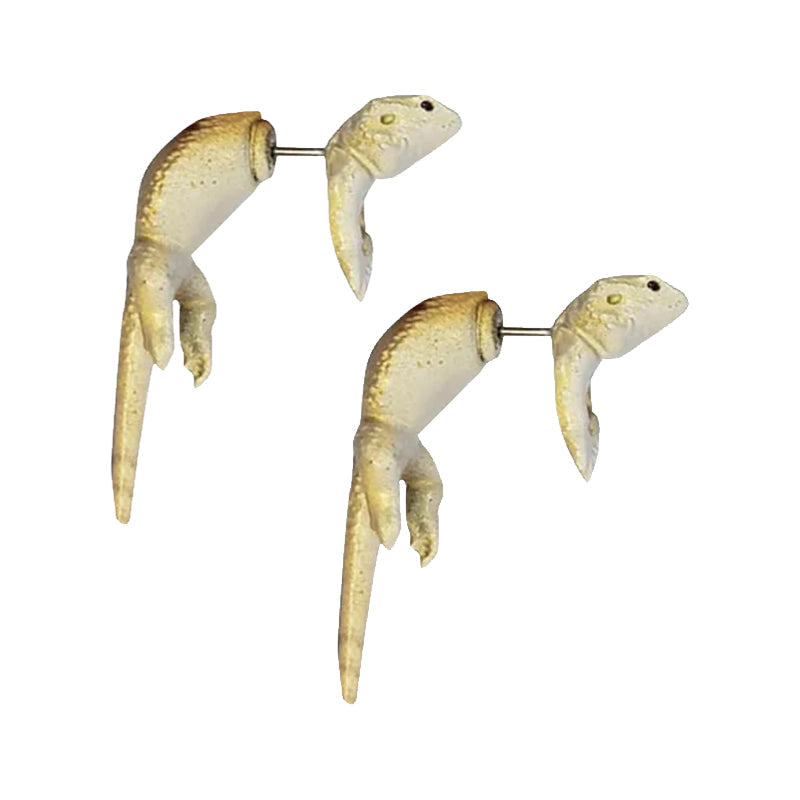 Kreative Eidechsen-Ohrstecker